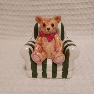 Vandor Bear & Chair Salt and Pepper Shakers